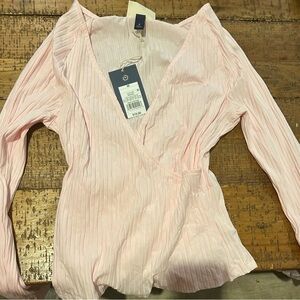 NWT Pink Wrap Shirt
